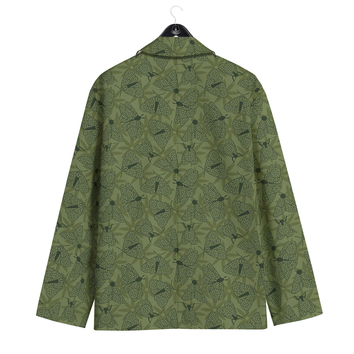 Butterfly Monarch Green Print Pattern Men's Sport Coat-grizzshop