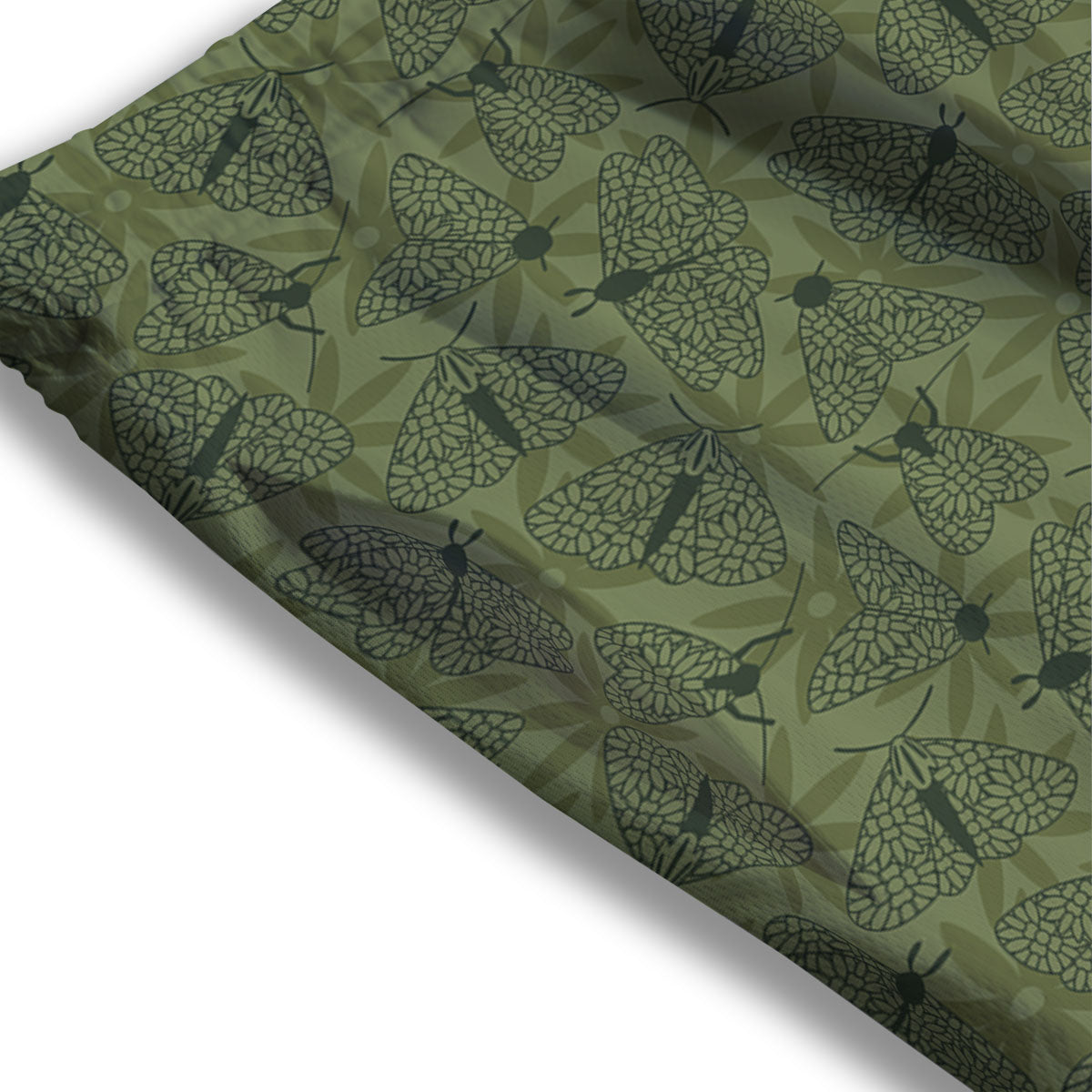 Butterfly Monarch Green Print Pattern Mesh Shorts