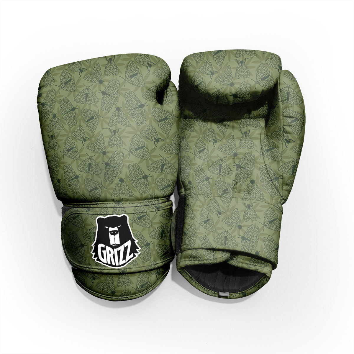 Butterfly Monarch Green Print Pattern Pro Boxing Glove
