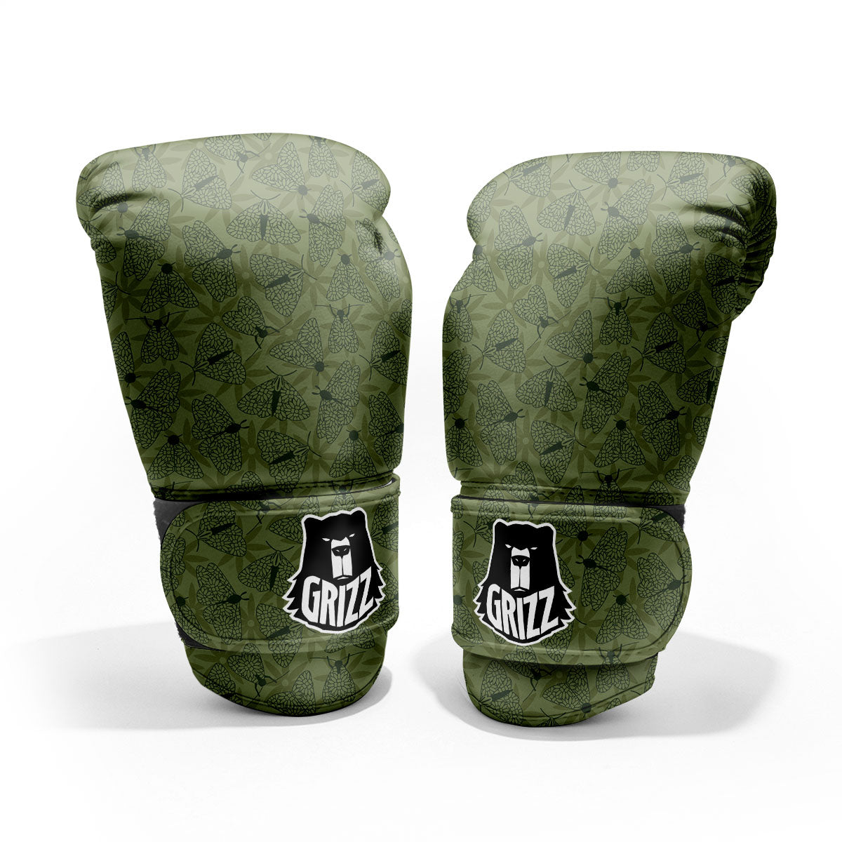 Butterfly Monarch Green Print Pattern Pro Boxing Glove