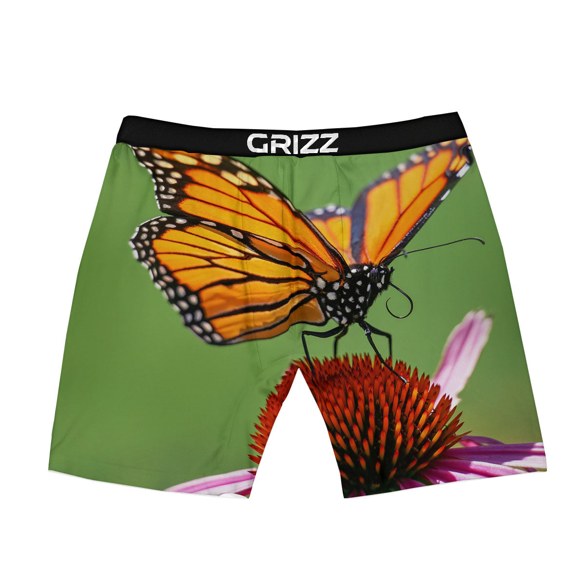 Butterfly Monarch Orange Print Boxer Briefs-grizzshop