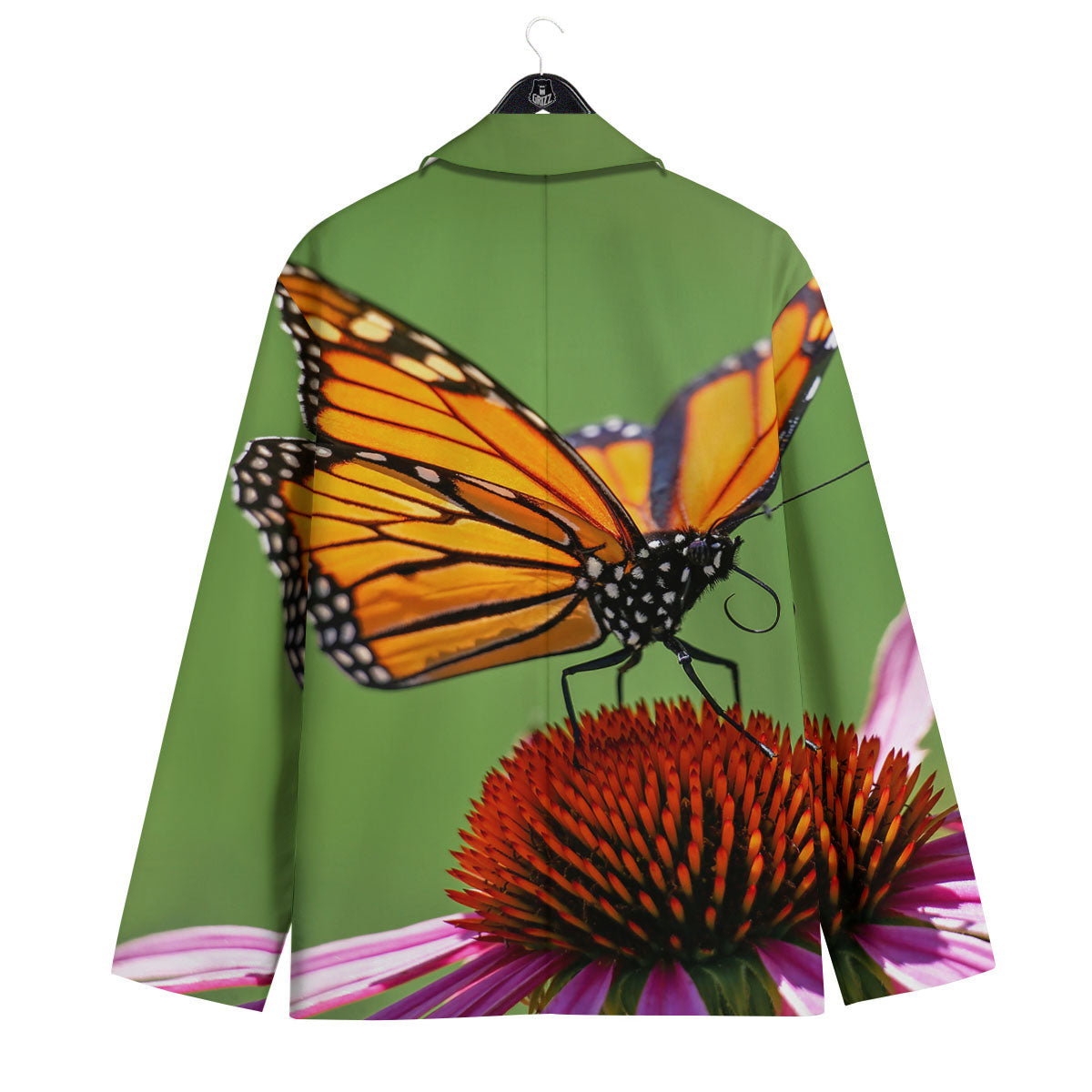 Butterfly Monarch Orange Print Men's Sport Coat-grizzshop