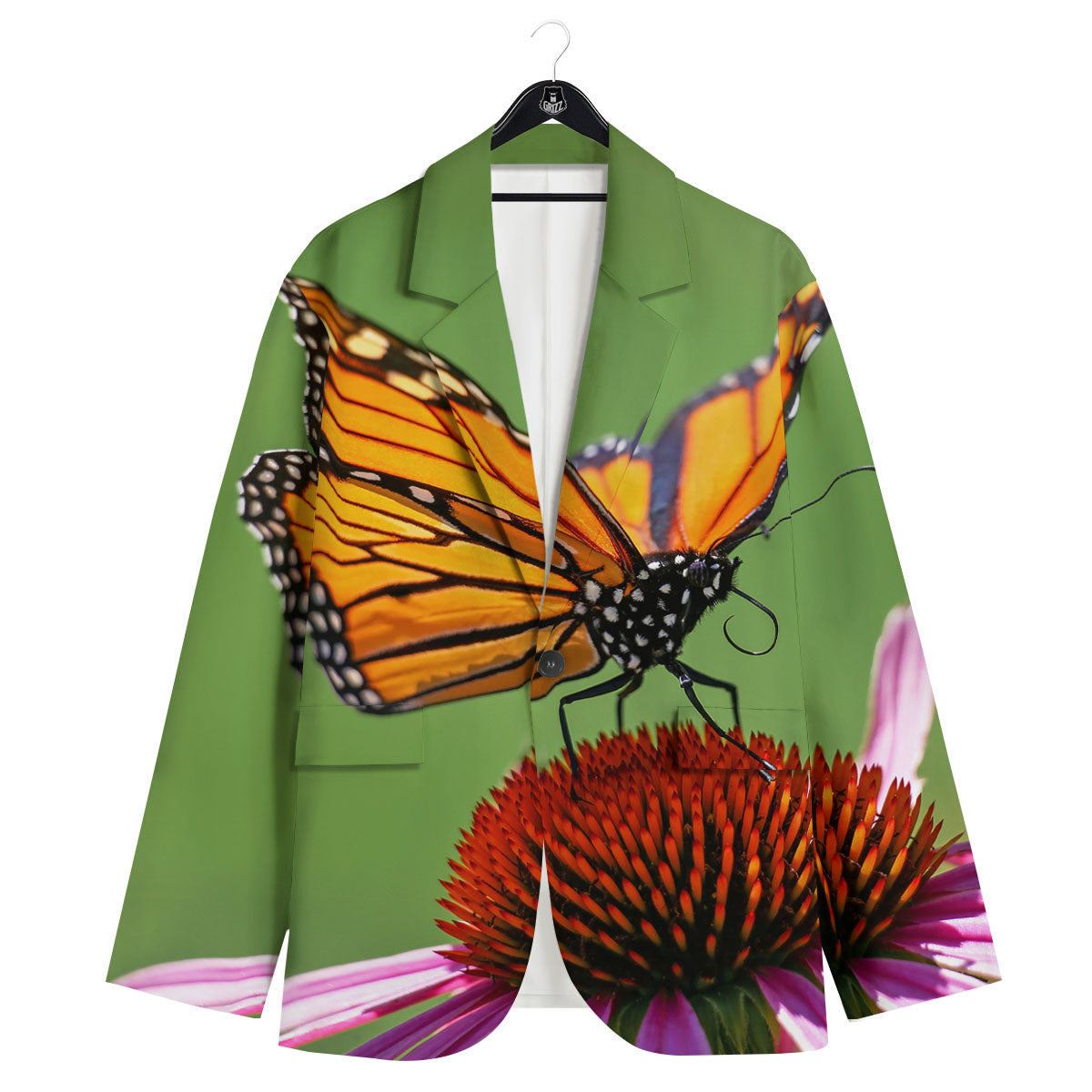 Butterfly Monarch Orange Print Men's Sport Coat-grizzshop