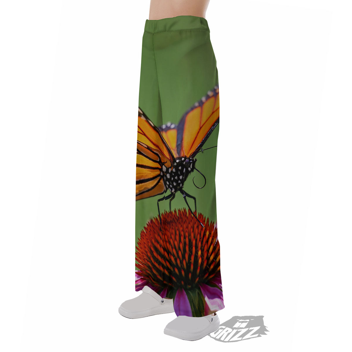 Butterfly Monarch Orange Print Pajama Pants-grizzshop