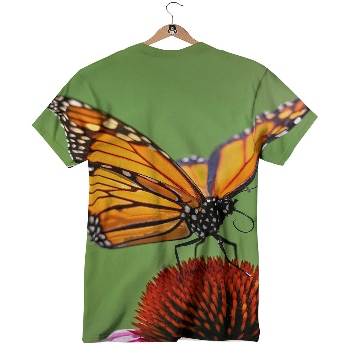 Butterfly Monarch Orange Print T-Shirt-grizzshop