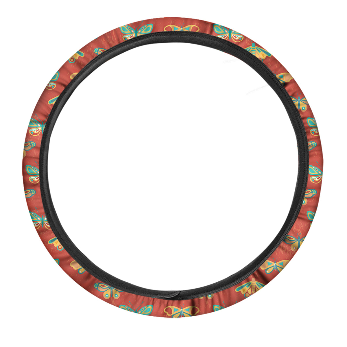 Butterfly Monarch Vintage Print Pattern Car Steering Wheel Cover-grizzshop