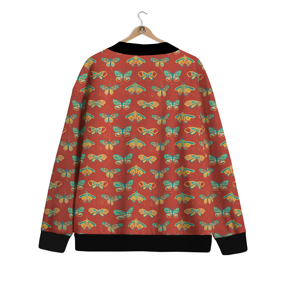 Butterfly Monarch Vintage Print Pattern Cardigan-grizzshop