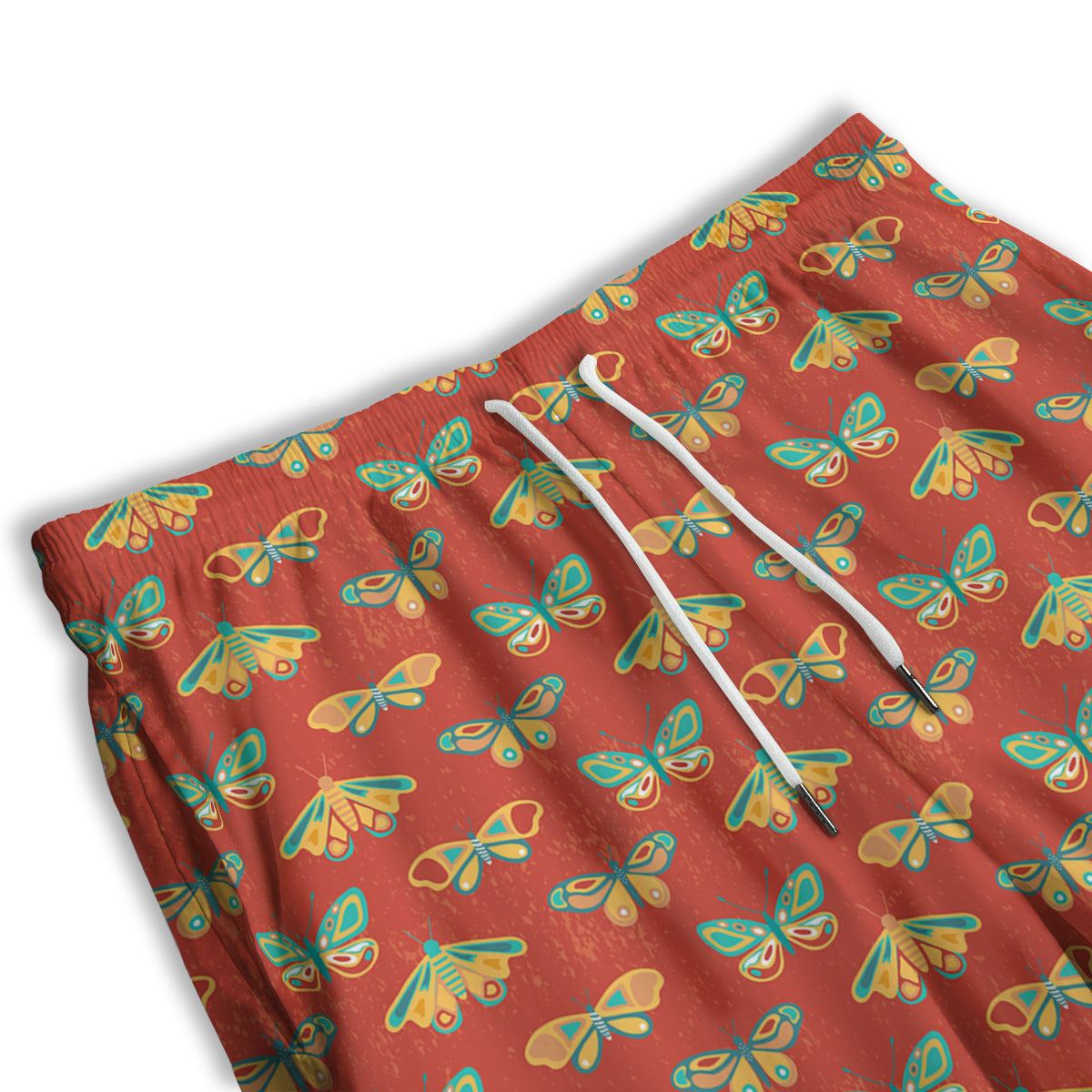 Butterfly Monarch Vintage Print Pattern Men's Athletic Shorts