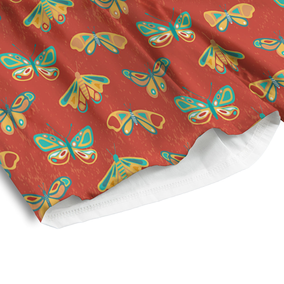 Butterfly Monarch Vintage Print Pattern Men's Athletic Shorts