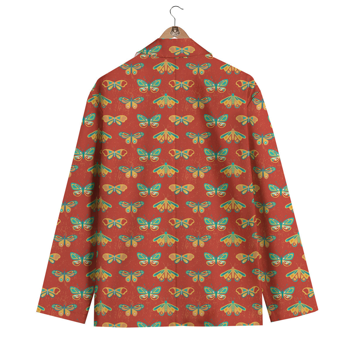 Butterfly Monarch Vintage Print Pattern Men's Blazer-grizzshop