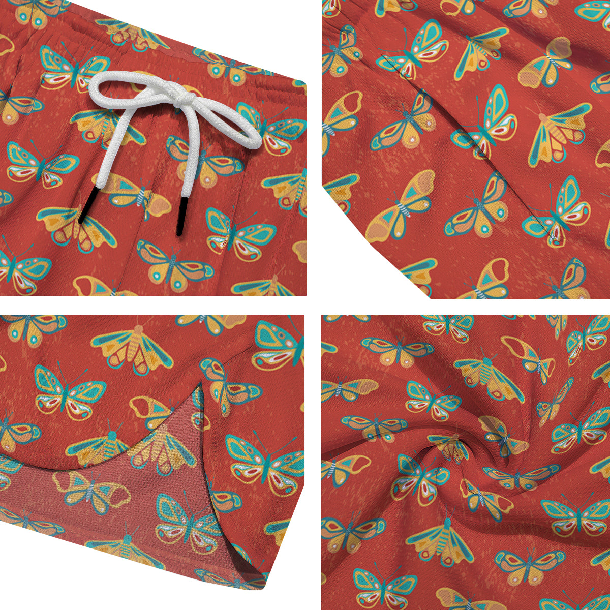 Butterfly Monarch Vintage Print Pattern Men's Running Shorts-grizzshop