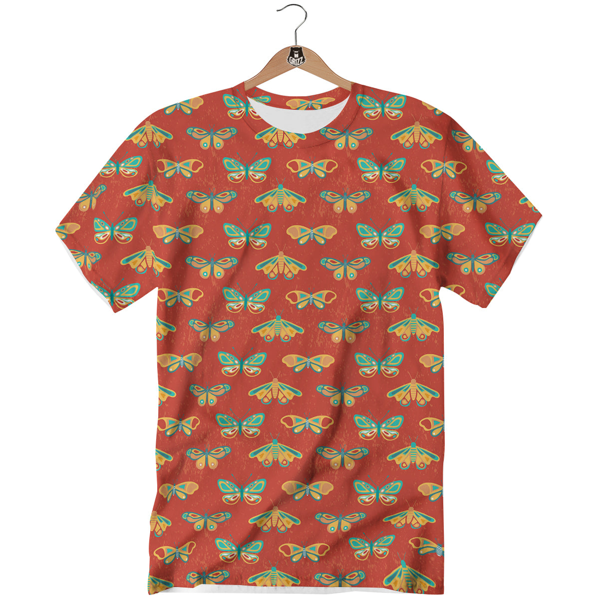 Butterfly Monarch Vintage Print Pattern T-Shirt-grizzshop