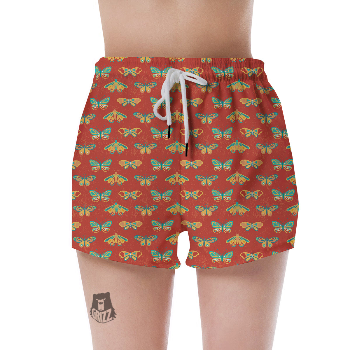 Butterfly Monarch Vintage Print Pattern Women's Shorts-grizzshop