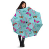 Butterfly Pink And Turquoise Print Pattern Umbrella-grizzshop