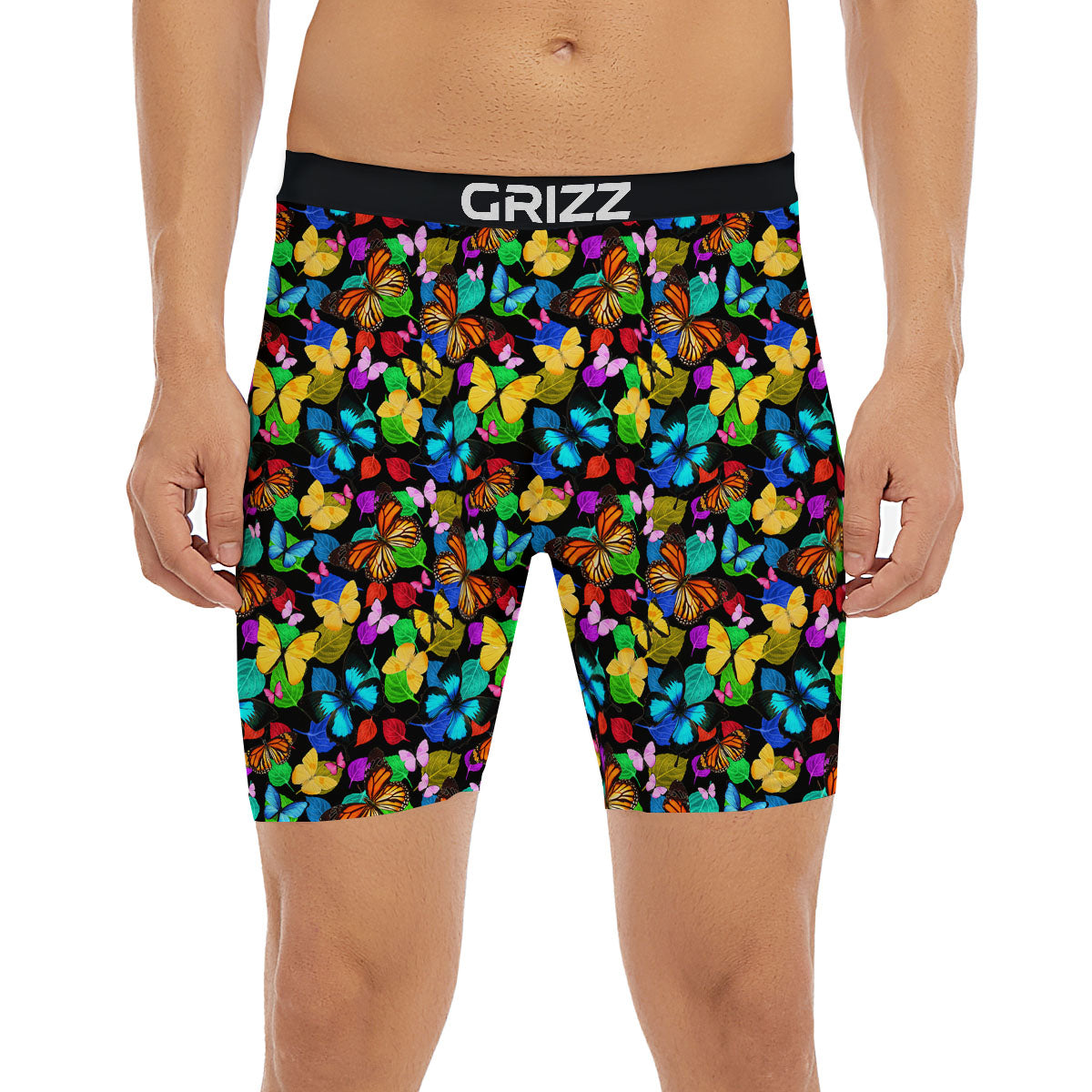 Butterfly Rainbow Print Pattern Boxer Briefs