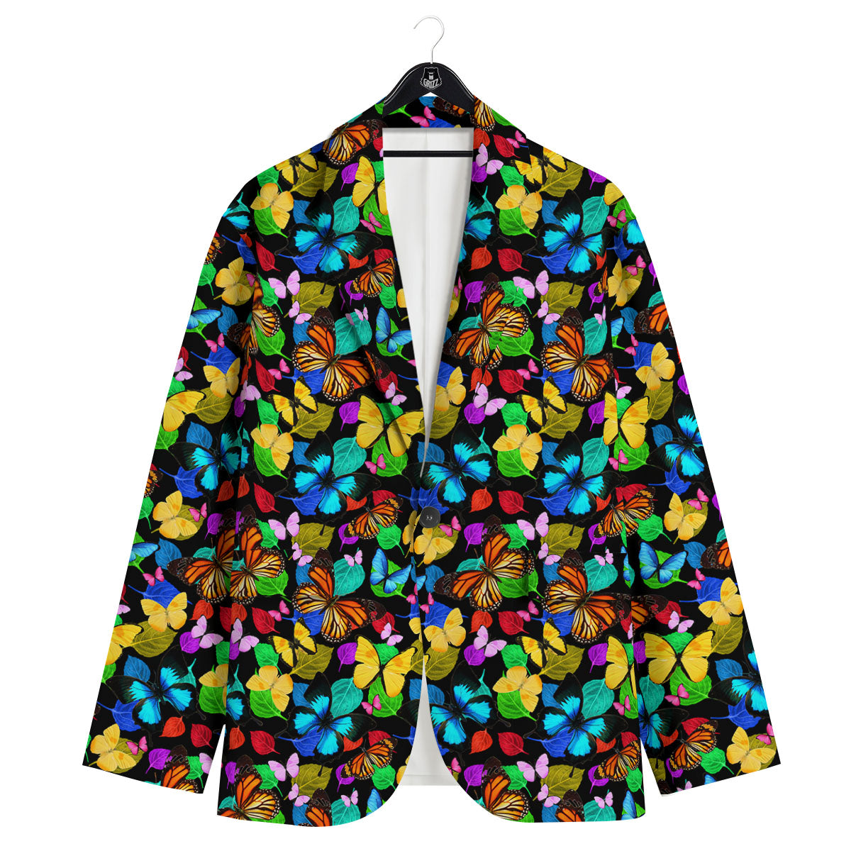 Butterfly Rainbow Print Pattern Men's Sport Coat-grizzshop