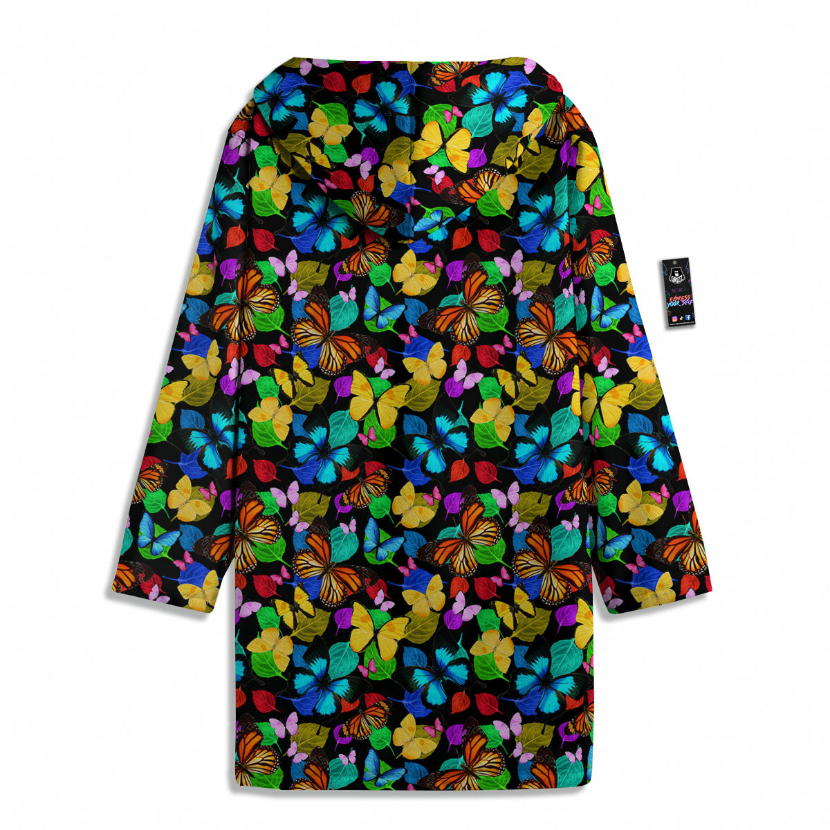 Butterfly Rainbow Print Pattern Men's Windbreaker Jacket-grizzshop