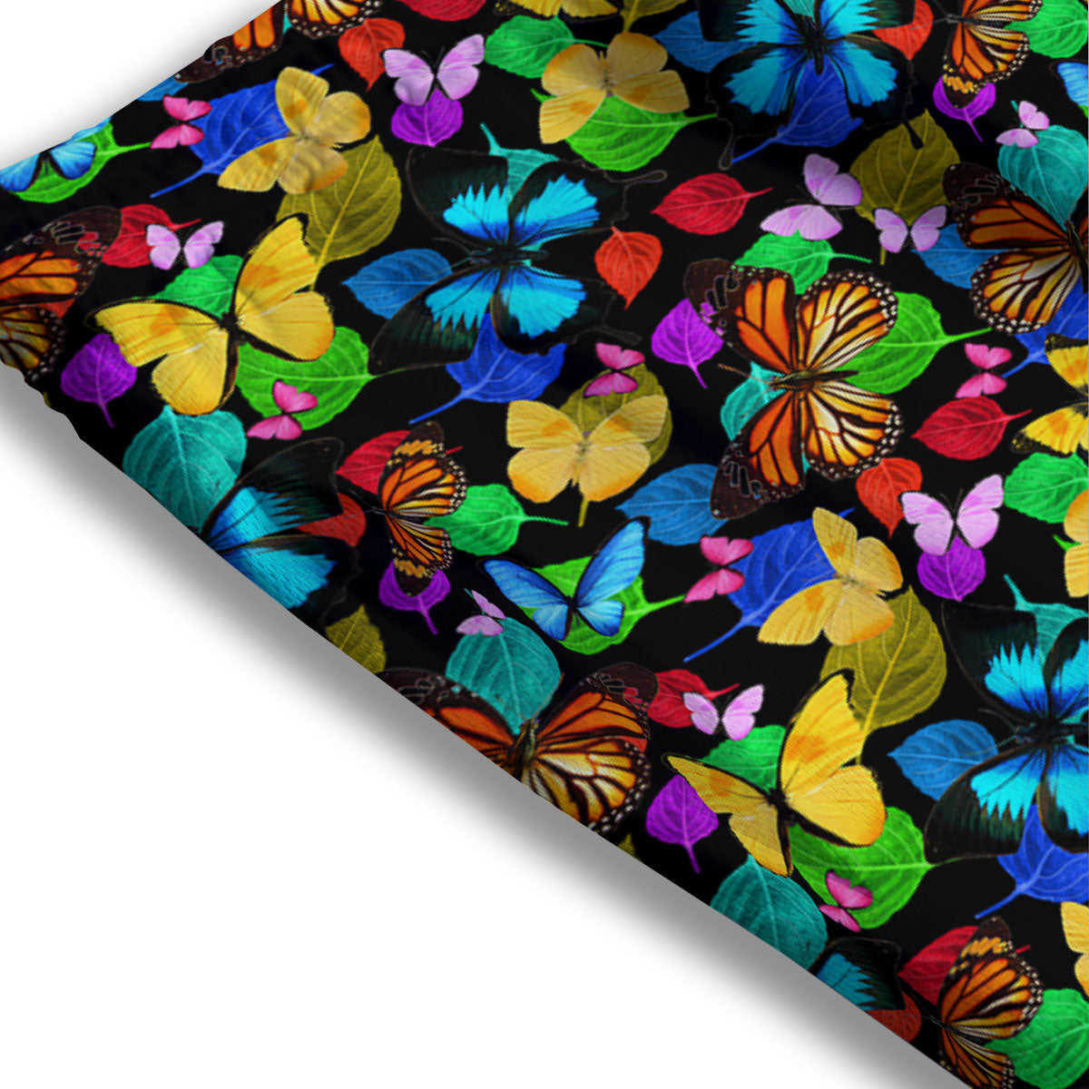 Butterfly Rainbow Print Pattern Mesh Shorts