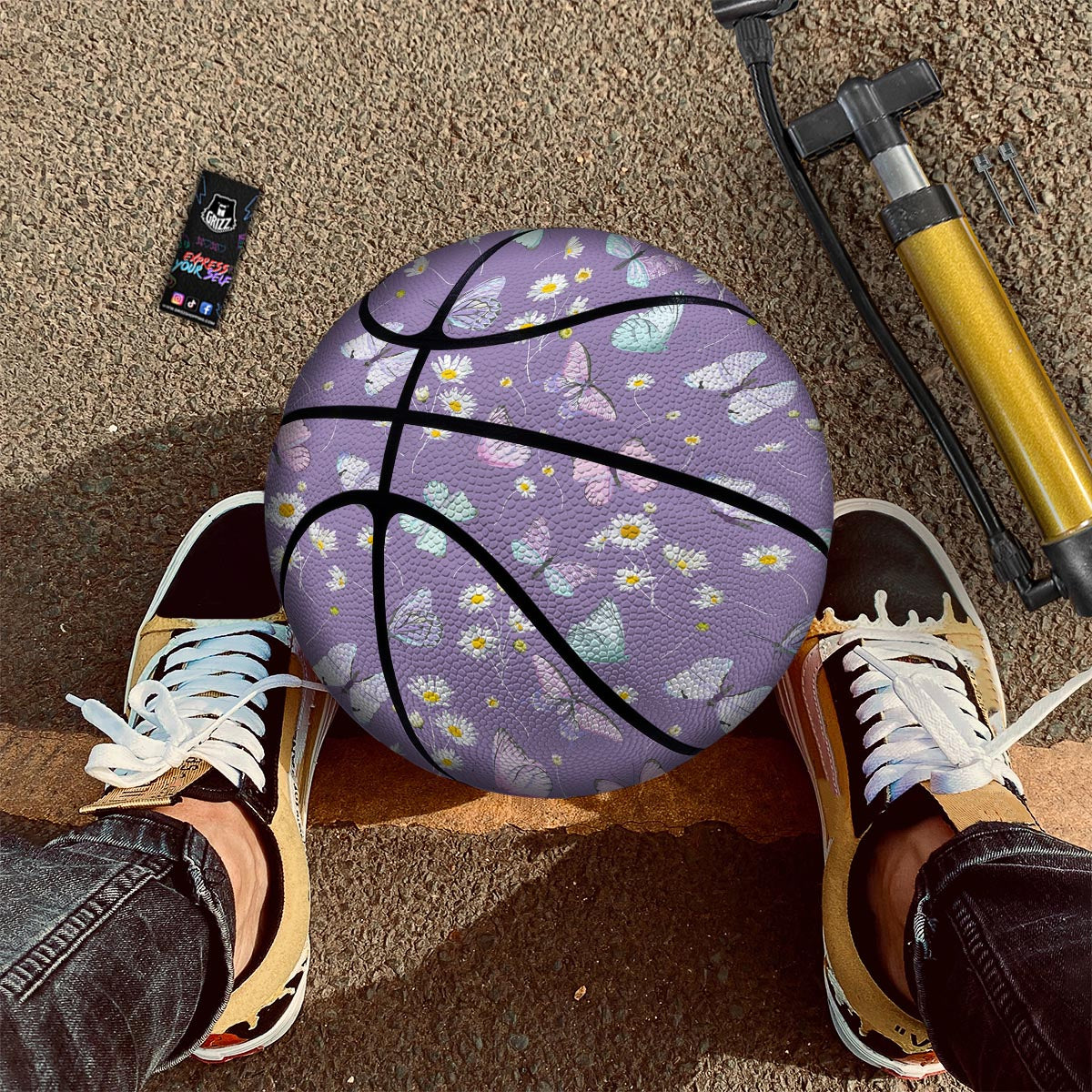 Butterfly Spring Print Pattern Basketball-grizzshop