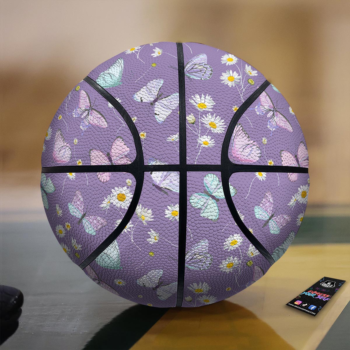 Butterfly Spring Print Pattern Basketball-grizzshop