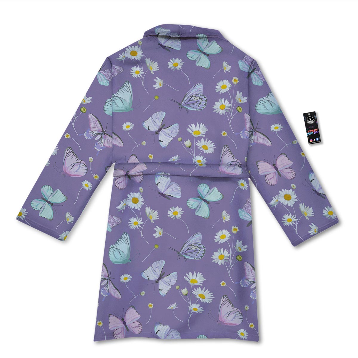 Butterfly Spring Print Pattern Bathrobe-grizzshop
