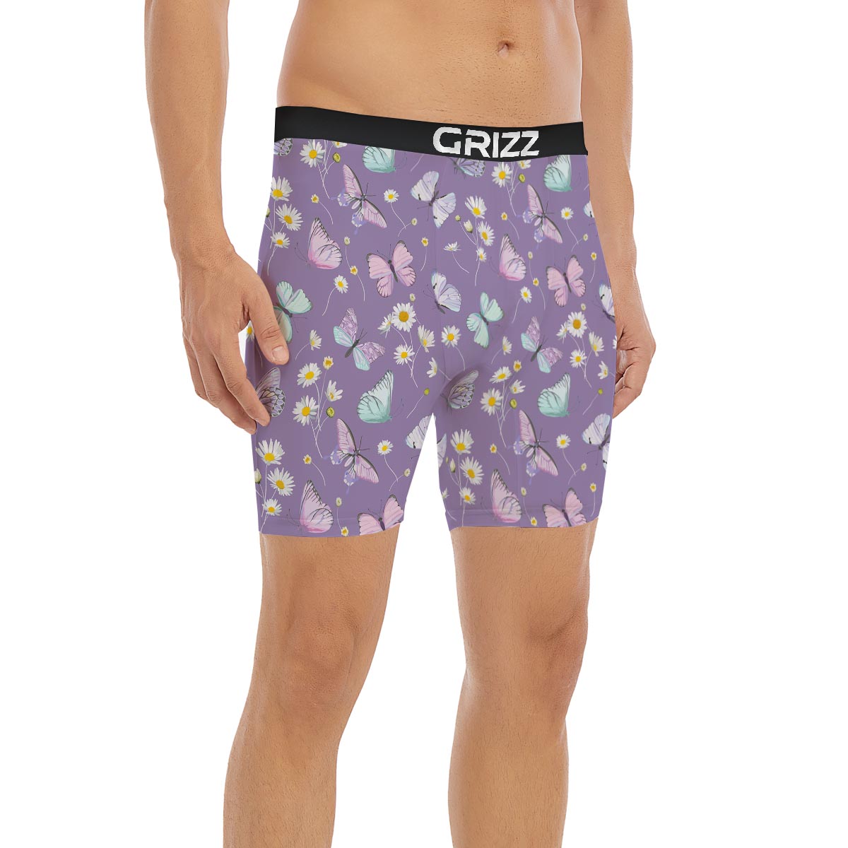 Butterfly Spring Print Pattern Boxer Briefs-grizzshop