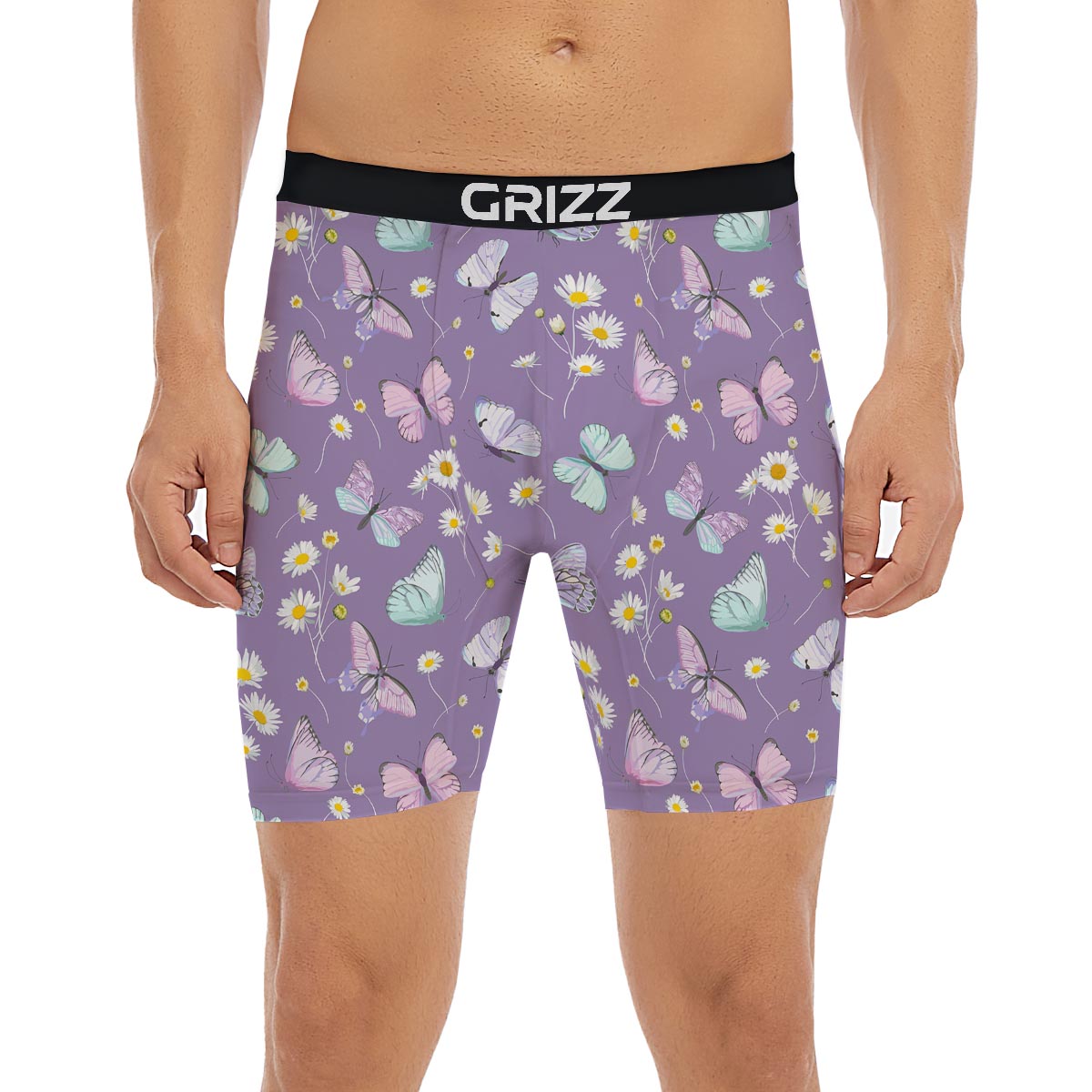Butterfly Spring Print Pattern Boxer Briefs-grizzshop