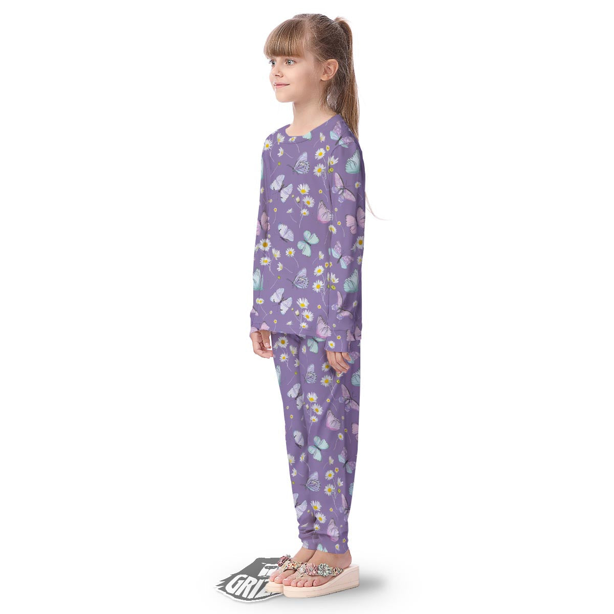 Butterfly Spring Print Pattern Kid's Pajamas-grizzshop