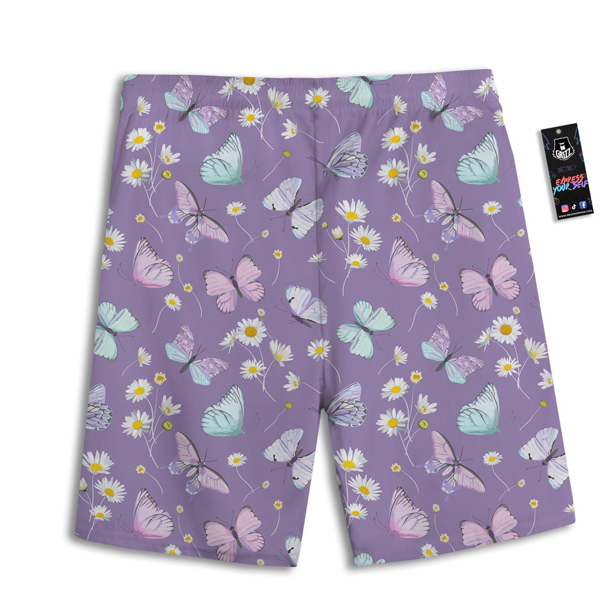 Butterfly Spring Print Pattern Men's Athletic Shorts