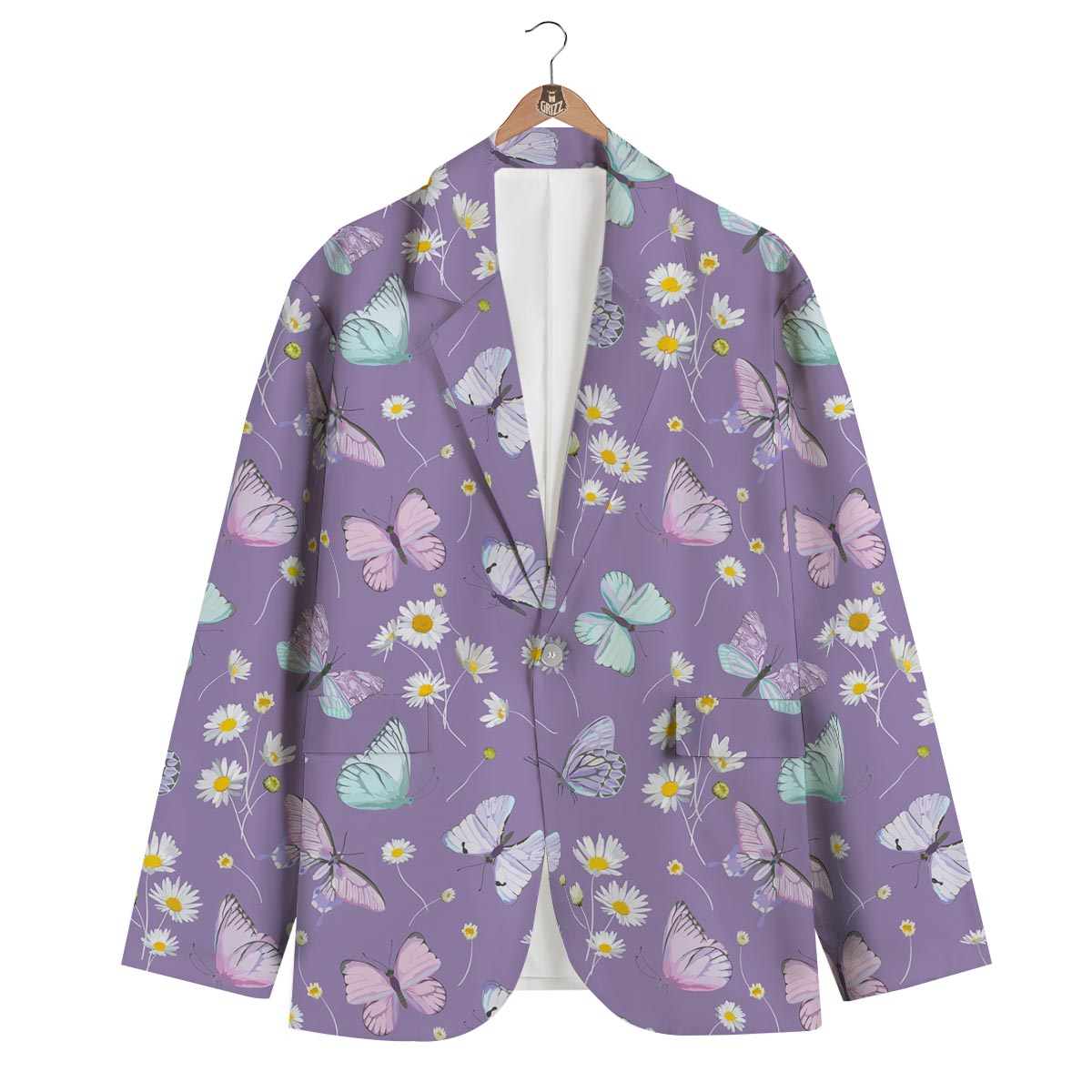 Butterfly Spring Print Pattern Men's Blazer-grizzshop
