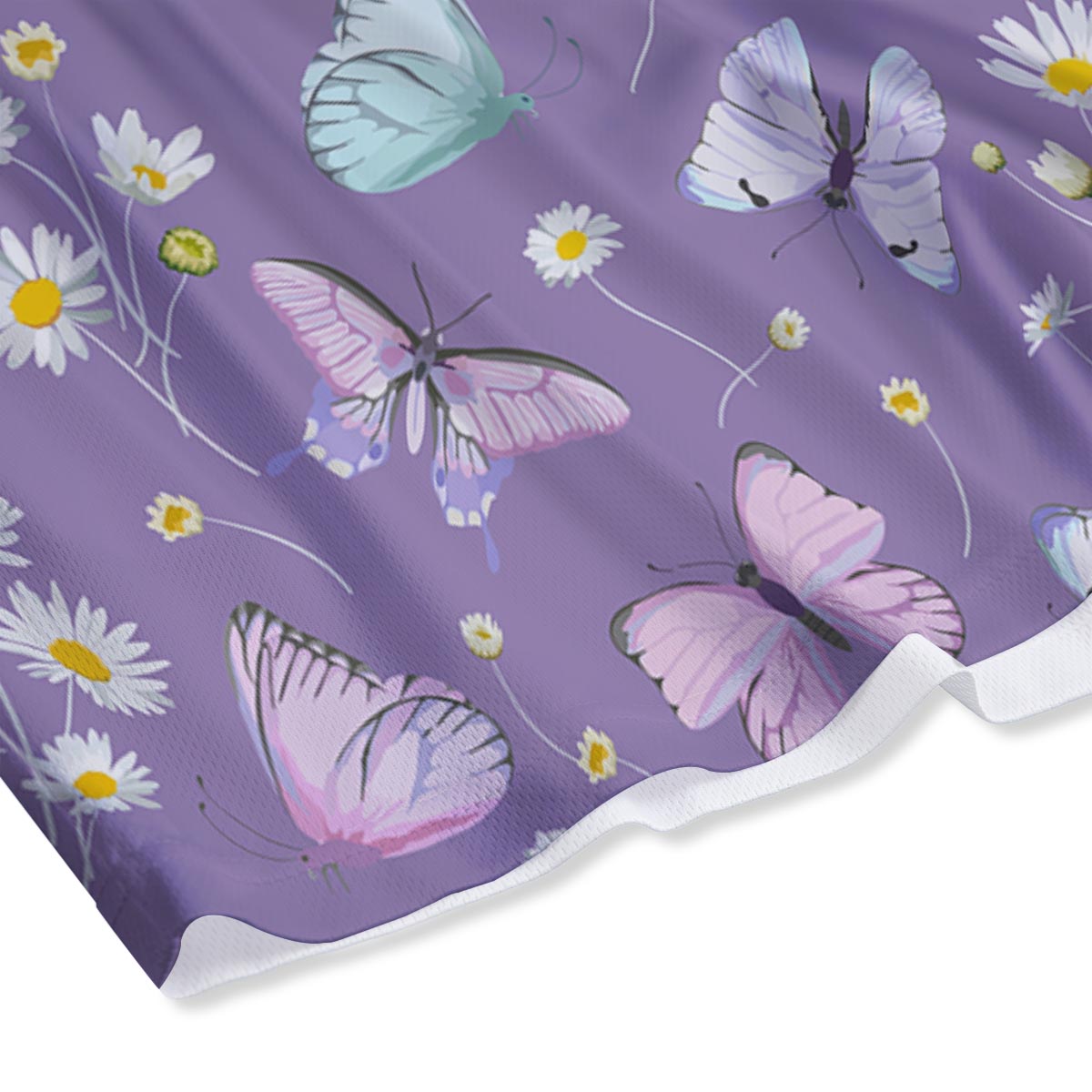 Butterfly Spring Print Pattern Mesh Shorts
