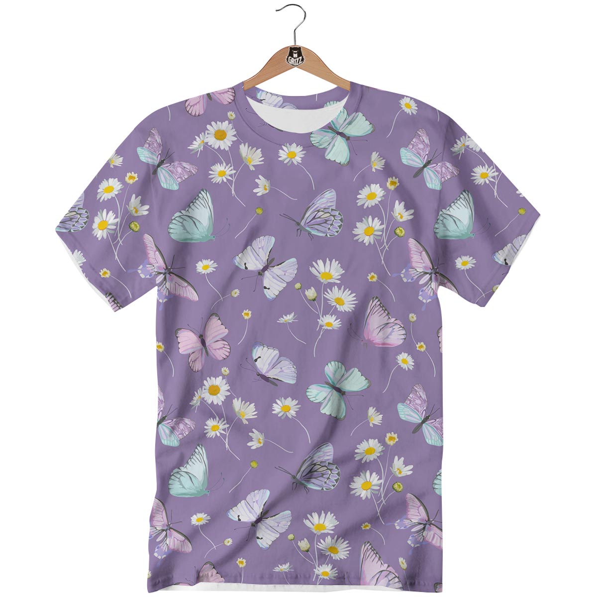 Butterfly Spring Print Pattern T-Shirt-grizzshop