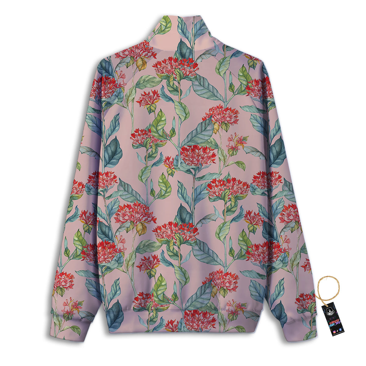 Butterfly Spring Print Pattern Track Jacket-grizzshop