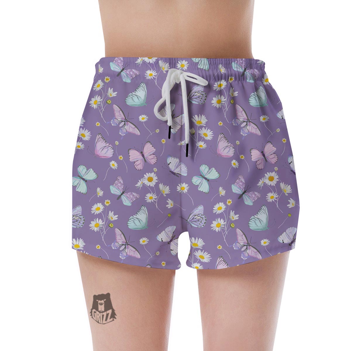 Butterfly Spring Print Pattern Women's Shorts-grizzshop