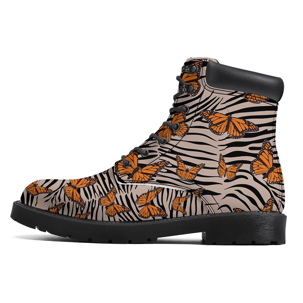 Butterfly Tiger Monarch Print Pattern Boots-grizzshop