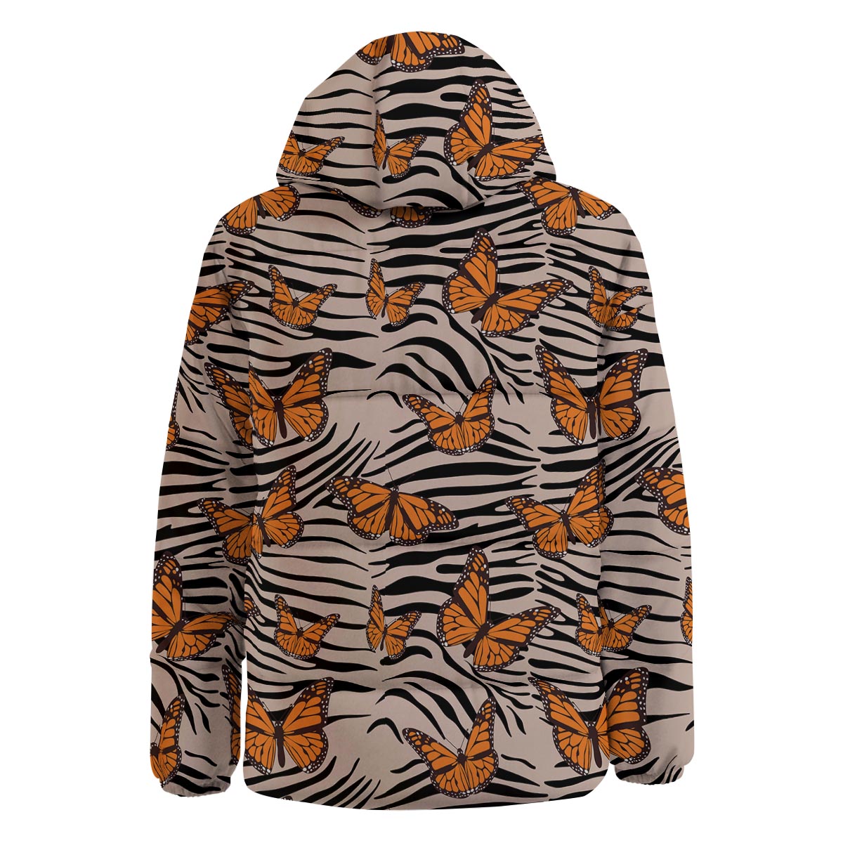 Butterfly Tiger Monarch Print Pattern Down Jacket-grizzshop