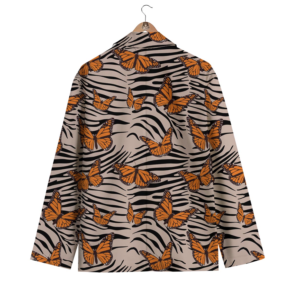 Butterfly Tiger Monarch Print Pattern Men's Blazer-grizzshop