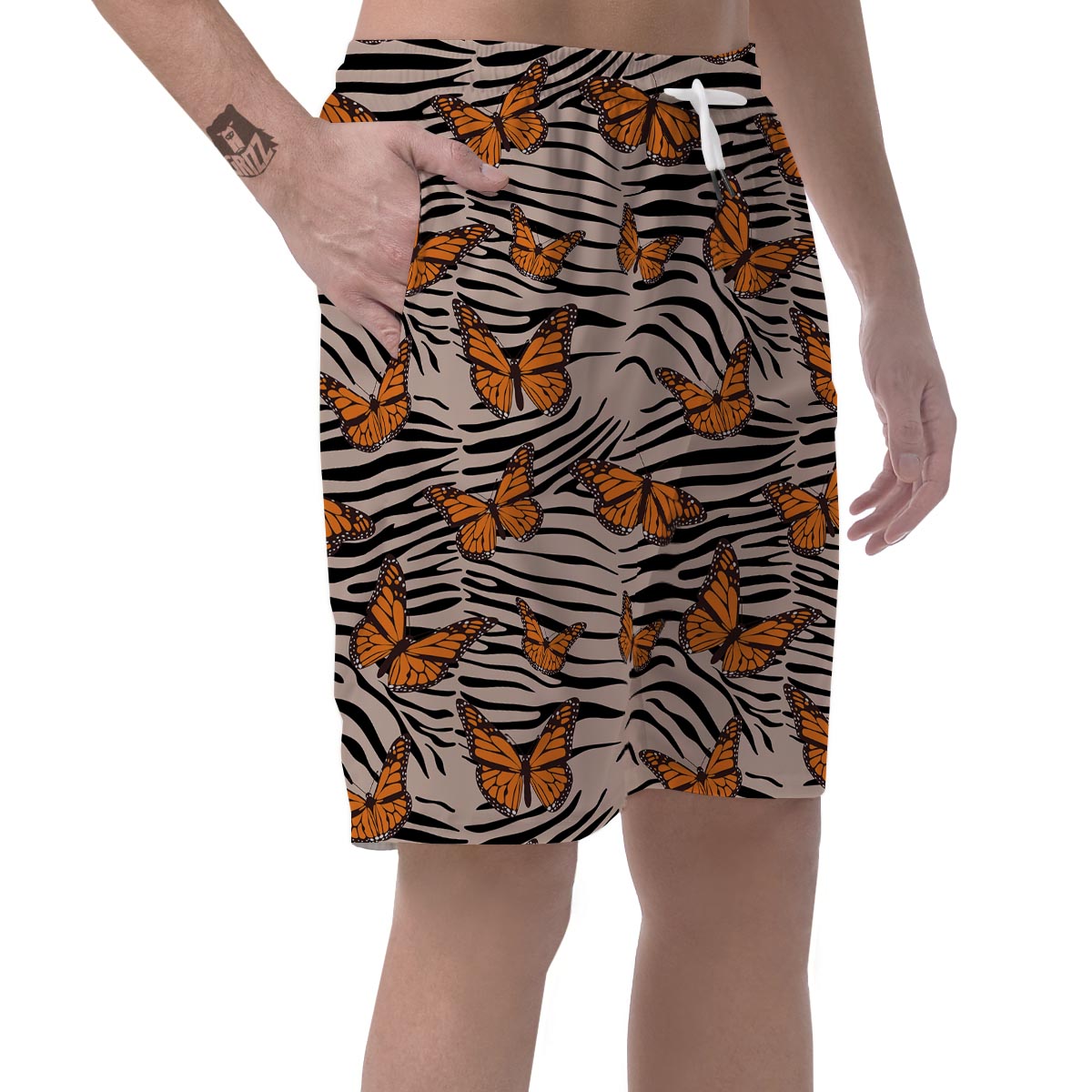 Butterfly Tiger Monarch Print Pattern Men's Shorts-grizzshop
