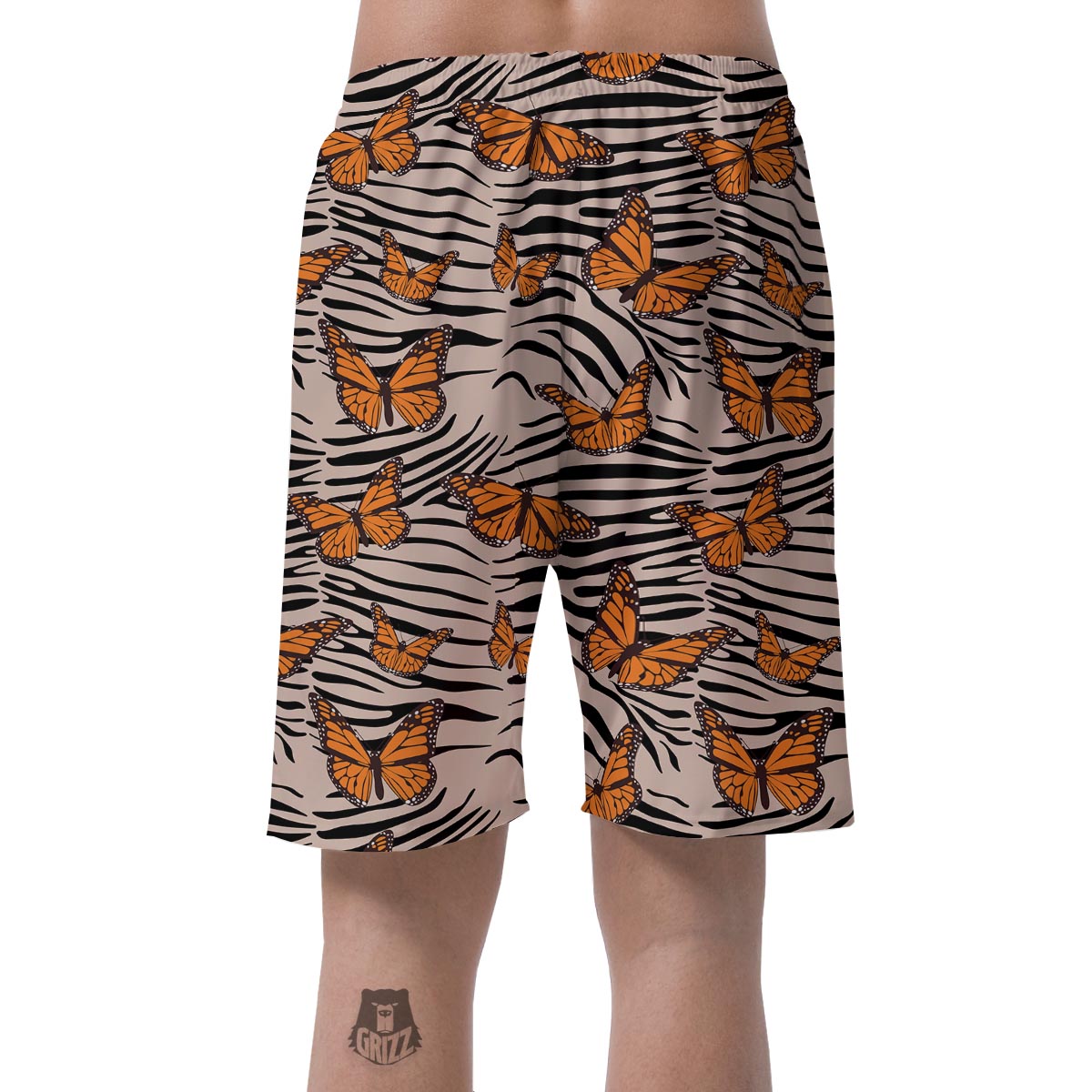 Butterfly Tiger Monarch Print Pattern Men's Shorts-grizzshop