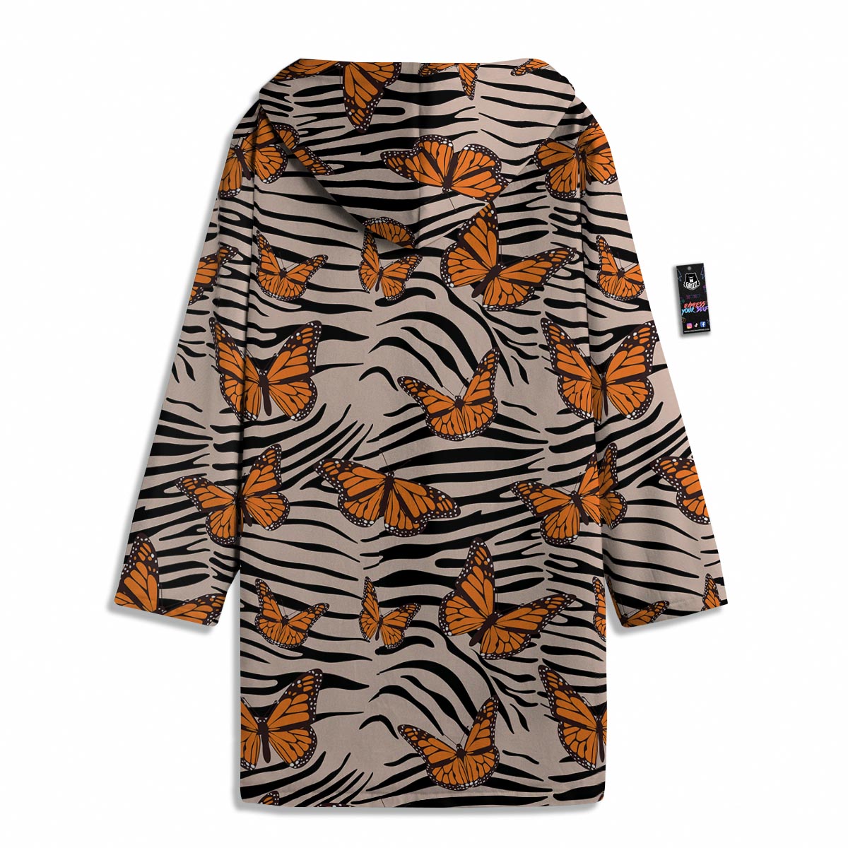 Butterfly Tiger Monarch Print Pattern Men's Windbreaker Jacket-grizzshop