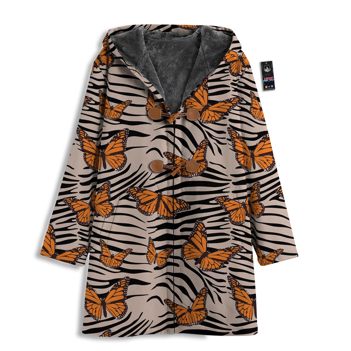 Butterfly Tiger Monarch Print Pattern Men's Windbreaker Jacket-grizzshop