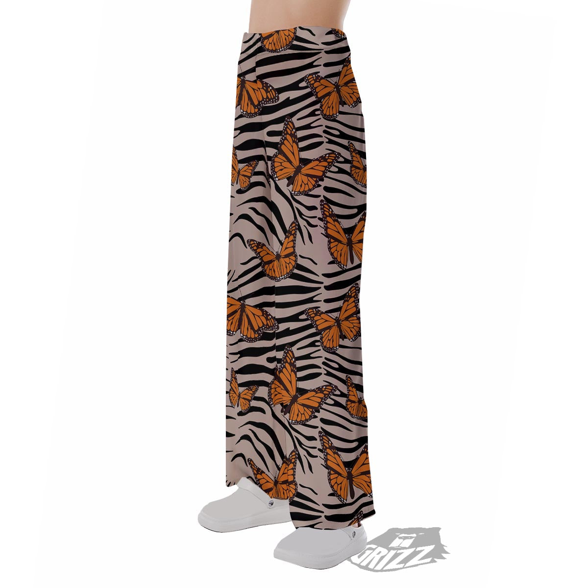 Butterfly Tiger Monarch Print Pattern Pajama Pants-grizzshop