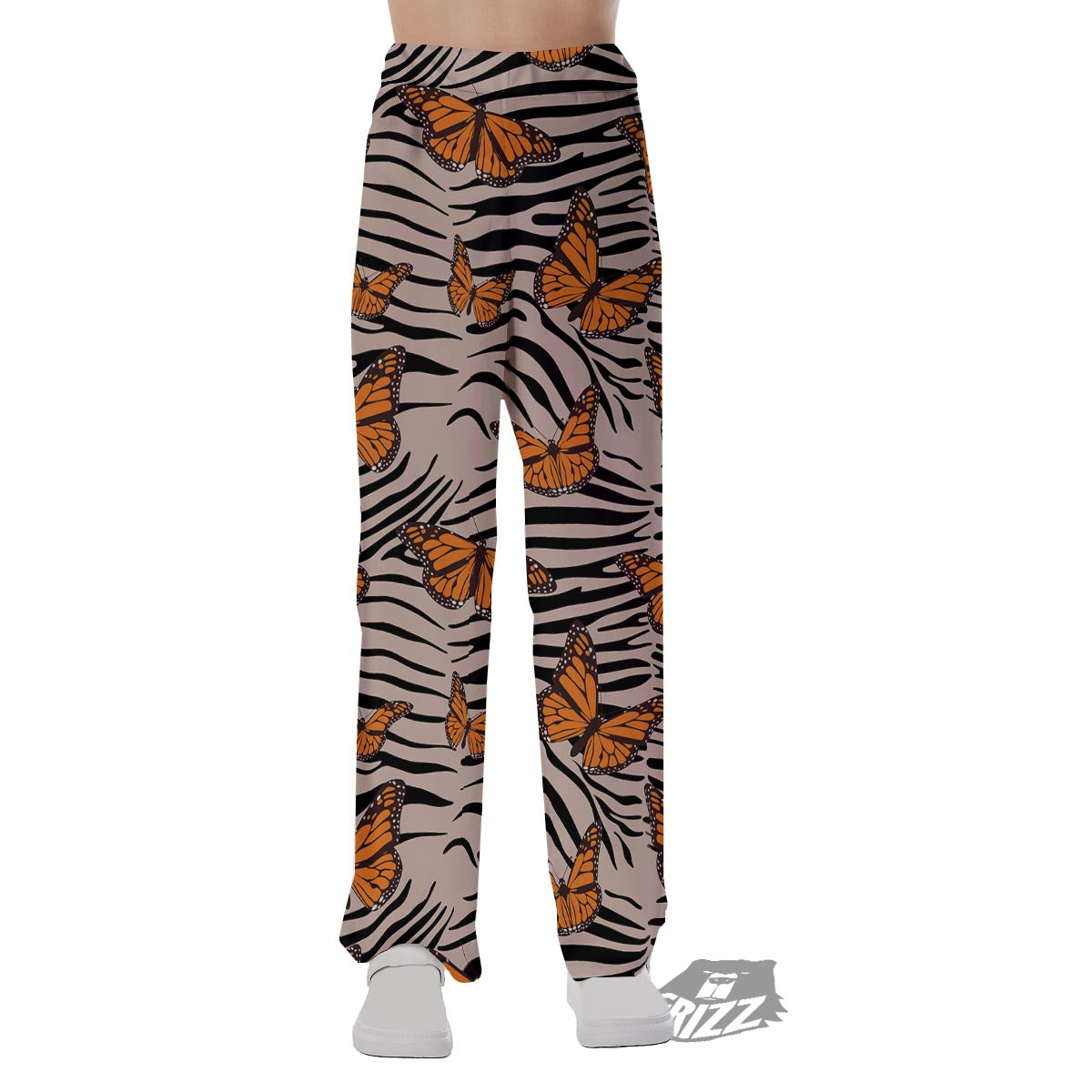 Butterfly Tiger Monarch Print Pattern Pajama Pants-grizzshop