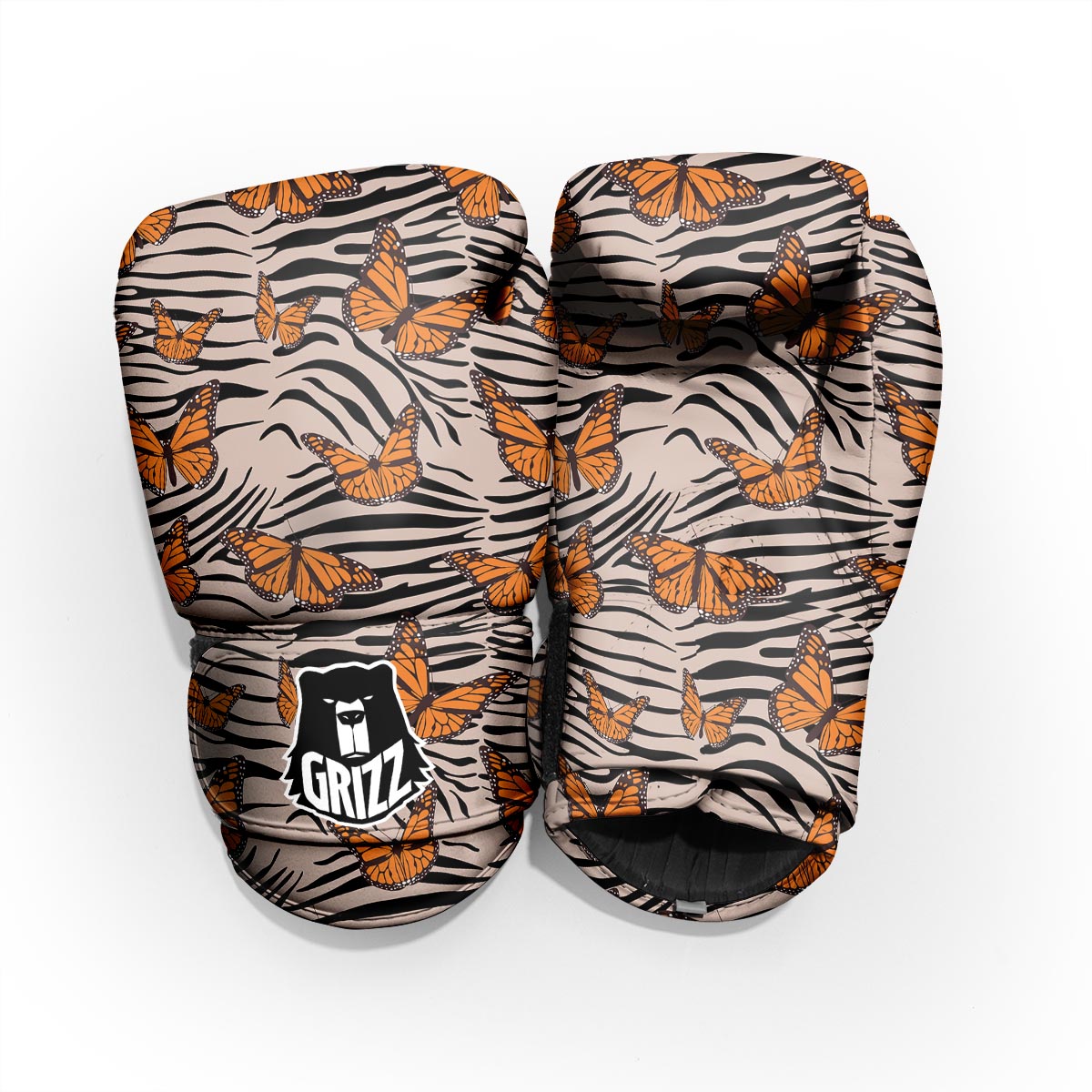 Butterfly Tiger Monarch Print Pattern Pro Boxing Glove