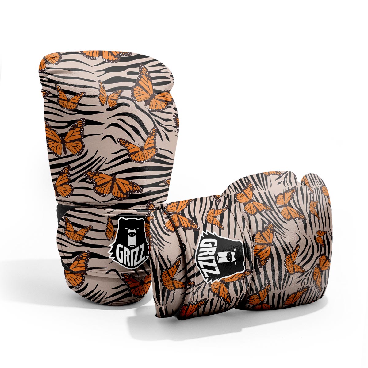Butterfly Tiger Monarch Print Pattern Pro Boxing Glove