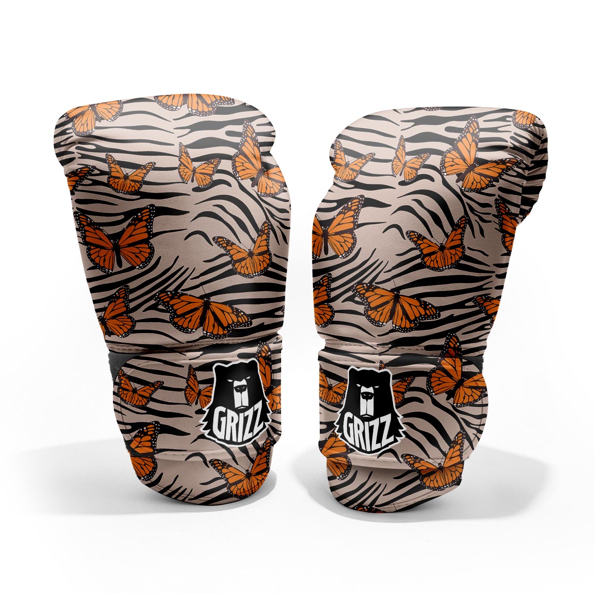 Butterfly Tiger Monarch Print Pattern Pro Boxing Glove
