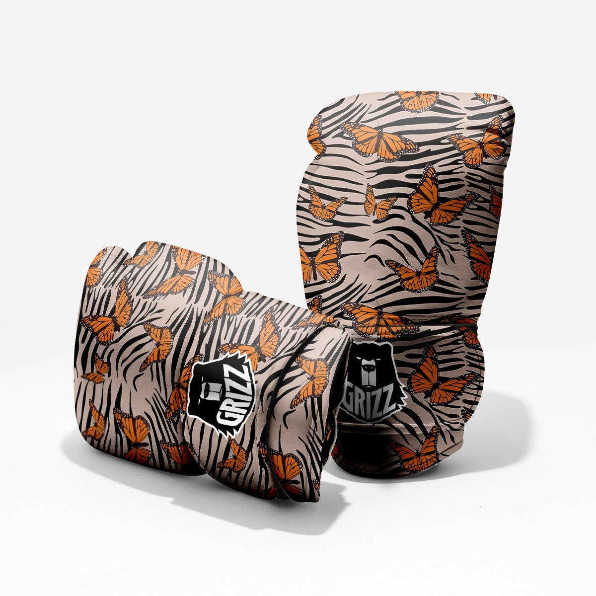 Butterfly Tiger Monarch Print Pattern Pro Boxing Glove