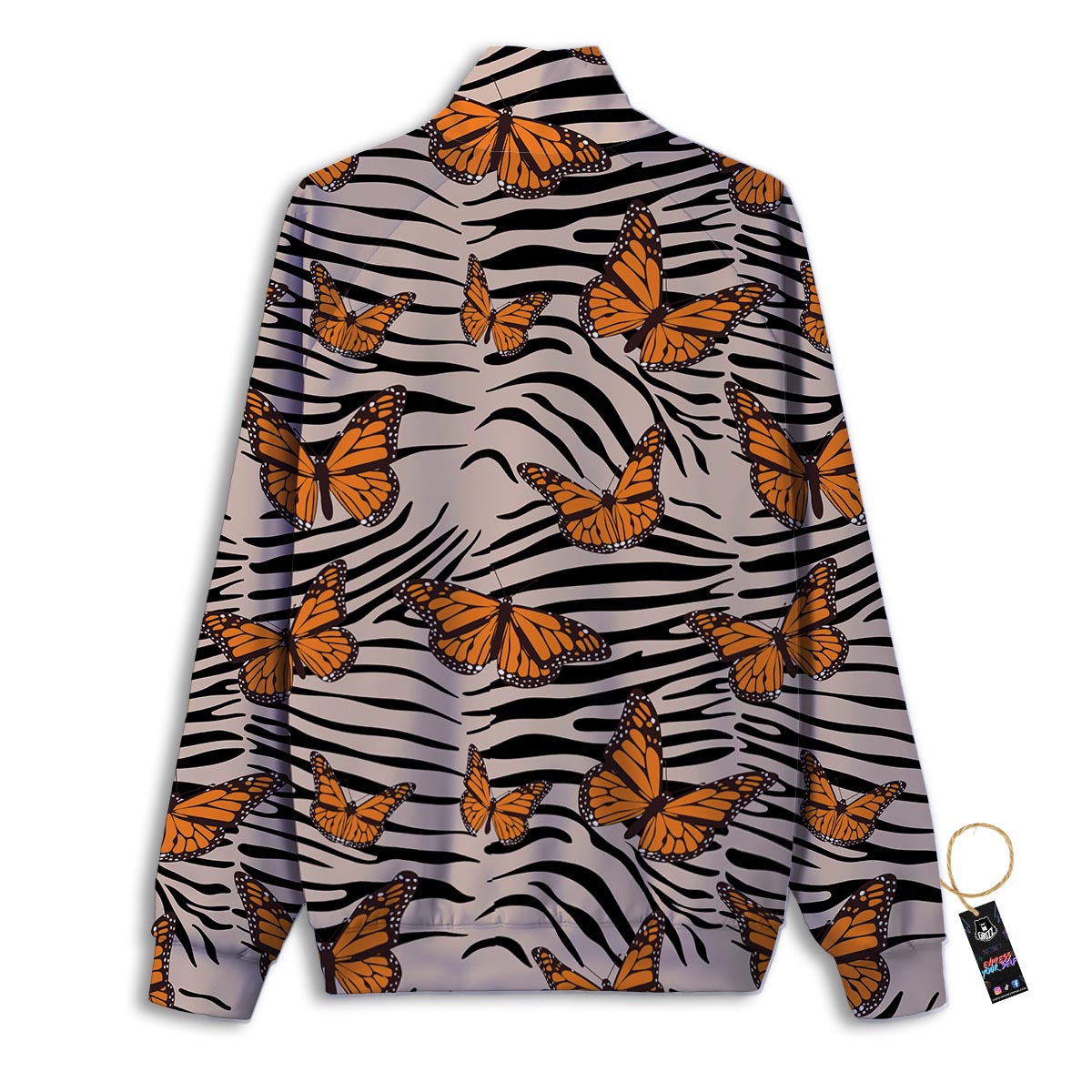 Butterfly Tiger Monarch Print Pattern Track Jacket-grizzshop