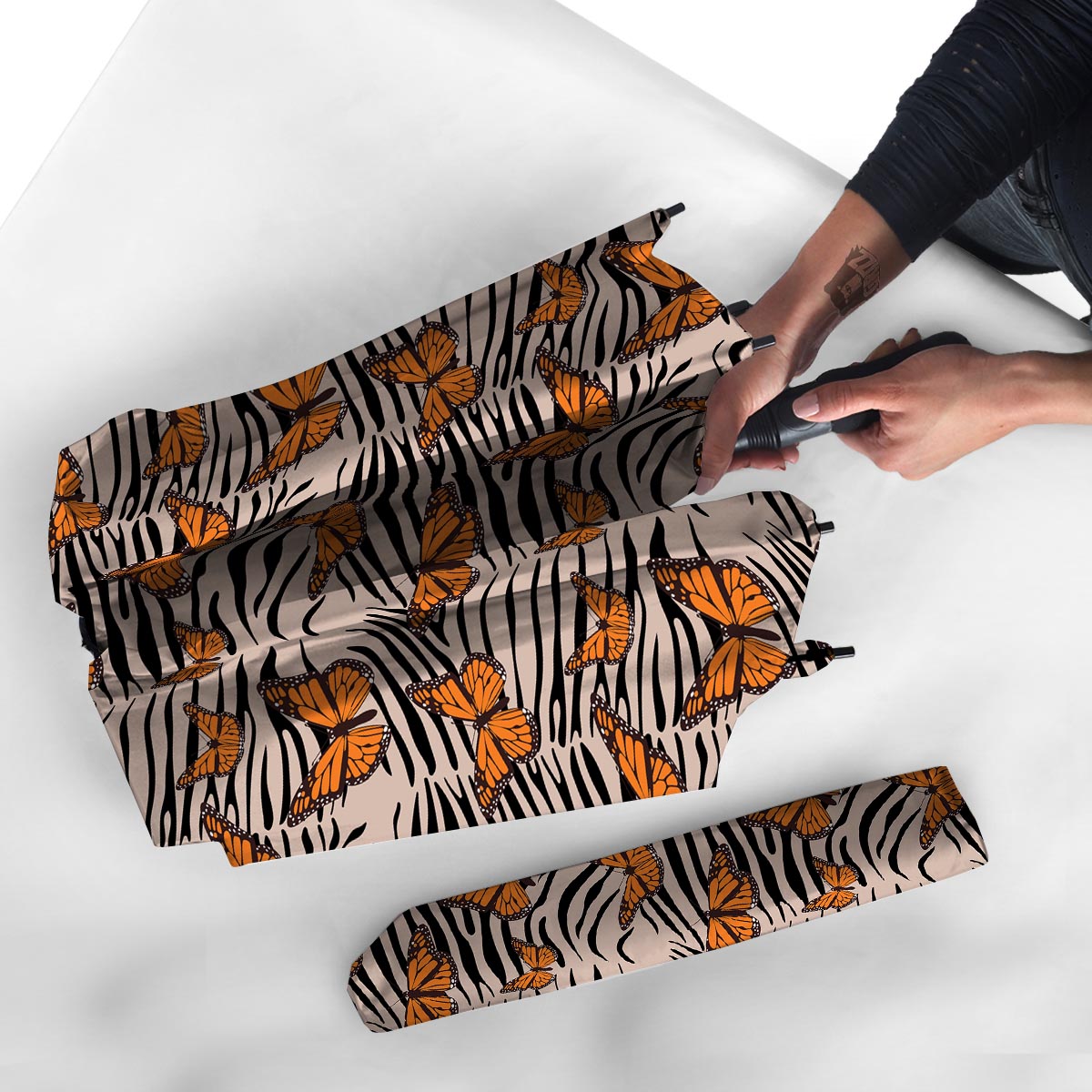 Butterfly Tiger Monarch Print Pattern Umbrella-grizzshop