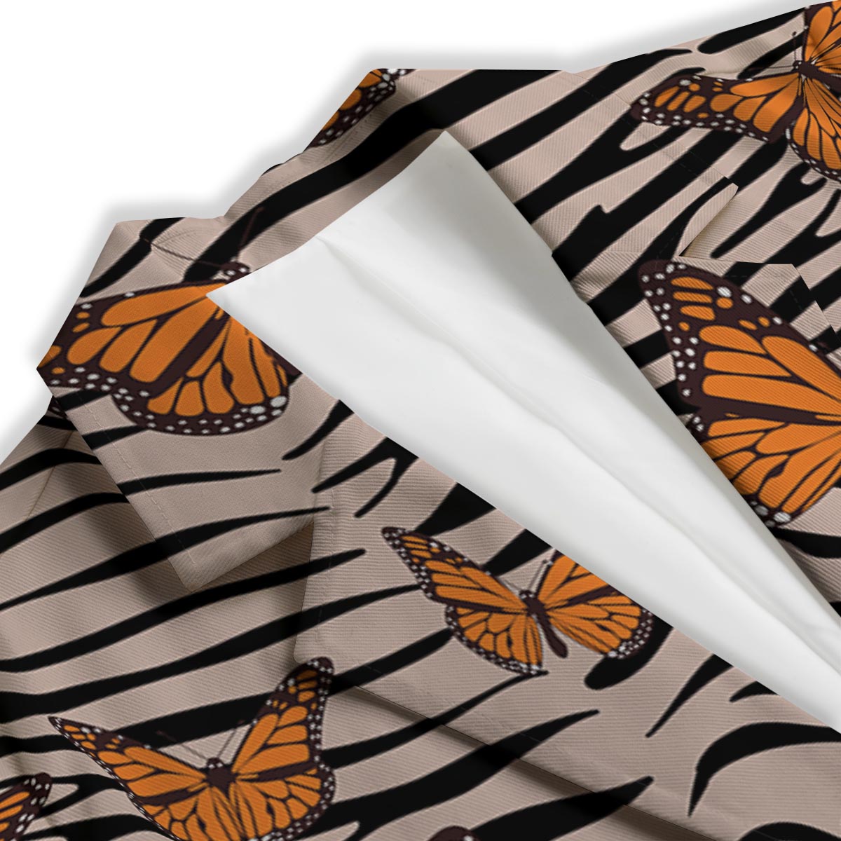 Butterfly Tiger Monarch Print Pattern Women's Blazer-grizzshop